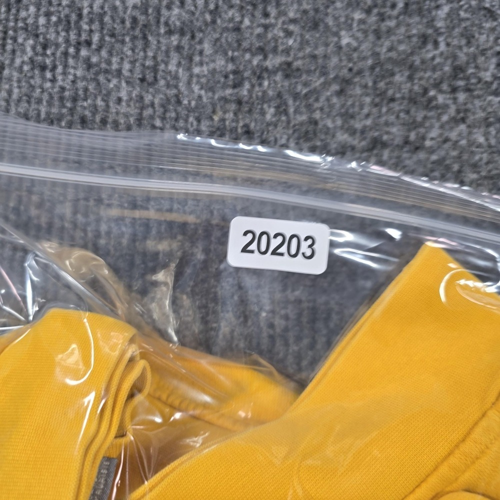 VTG Y2K Nike Sweatshirt Mens 2XL Yellow Crewneck Fleece Pullover Bar Logo - Picture 13 of 13